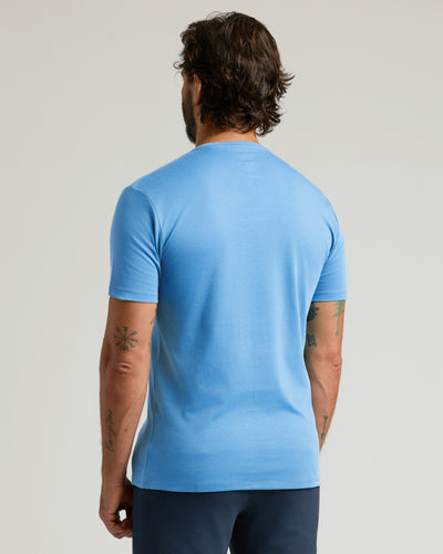 Premium Pima Crew Neck - Cerulean
