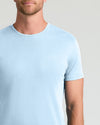 Premium Pima Crew 7-Pack light-blue tee, snug fit, smooth texture.