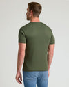 Man wearing Pima Cotton Blend Crew 4-Pack shirt.