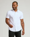 All White Short Sleeve Performance Dress Shirt 2-Pack