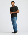 Black & White Curved Hem Classic Crew Neck 6-Pack