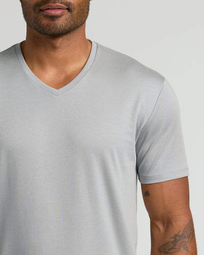 Premium Pima V-Neck - Steel