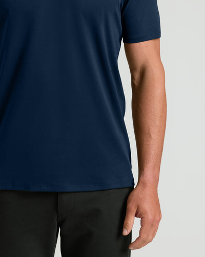 Premium Pima V-Neck - Navy