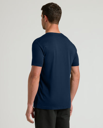 Premium Pima V-Neck - Navy