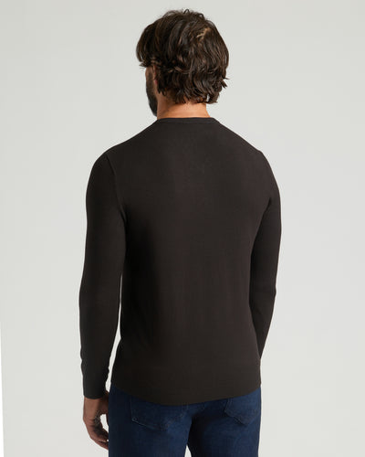 Dressy V-Neck Sweater - Black