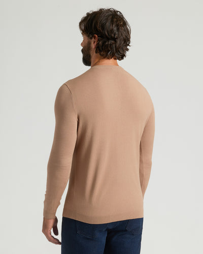 Dressy V-Neck Sweater - Truffle