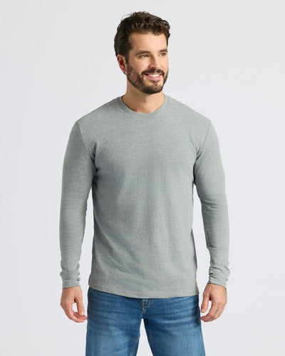 Classic Long Sleeve Crew Neck - Heather Gray
