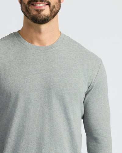 Classic Long Sleeve Crew Neck - Heather Gray