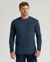 Male model in Staple Classic Long Sleeve Crew Neck 10-Pack.