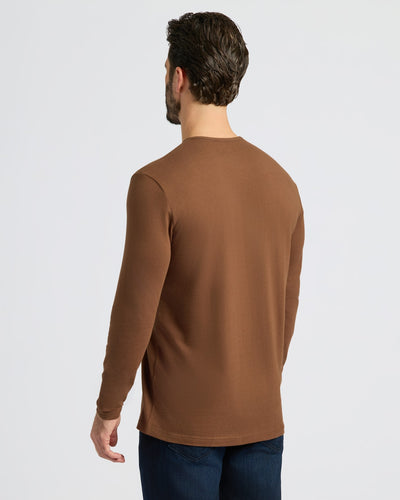 Classic Long Sleeve Henley - Sepiawood