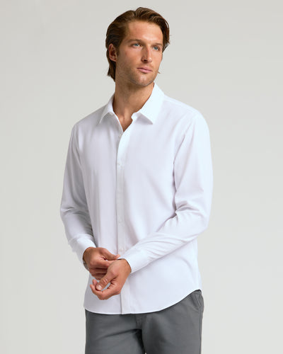 Black & White Long Sleeve Performance Dress Shirt 2-Pack