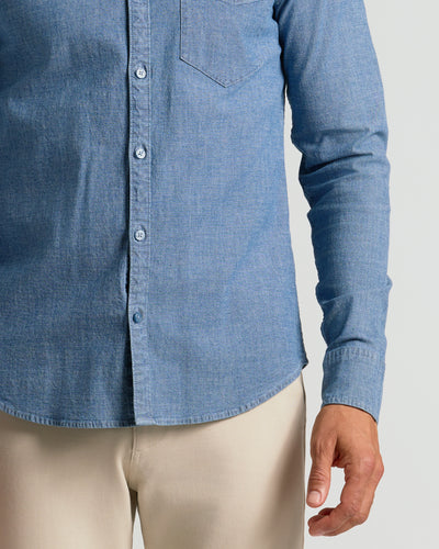 Long Sleeve Chambray Shirt - Light Indigo Wash