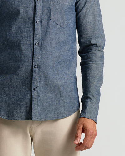 Long Sleeve Chambray Shirt - Medium Indigo Wash