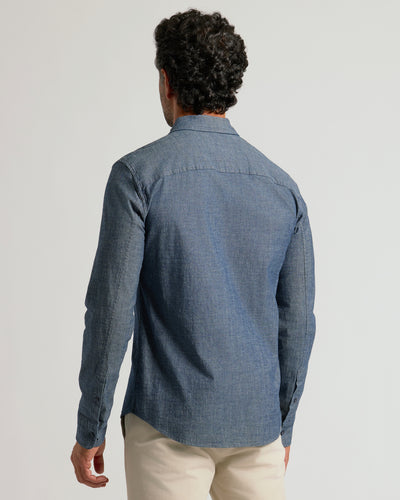 Long Sleeve Chambray Shirt - Medium Indigo Wash