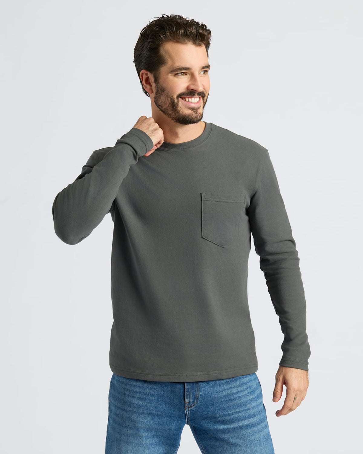 Staple Heavyweight Long Sleeve Pocket Crew 4-Pack