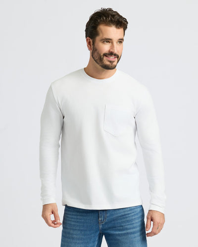 Heavyweight Long Sleeve Pocket Crew 4-Pack