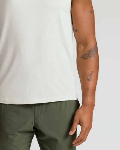 Ärmelloses Aktives Mesh-Tanktop - Dove