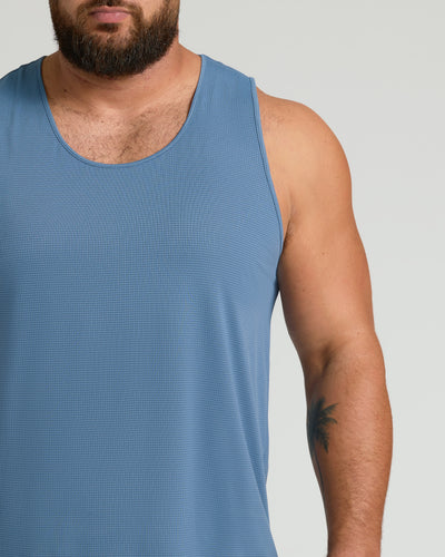 Sleeveless Active Mesh Tank - Fiord