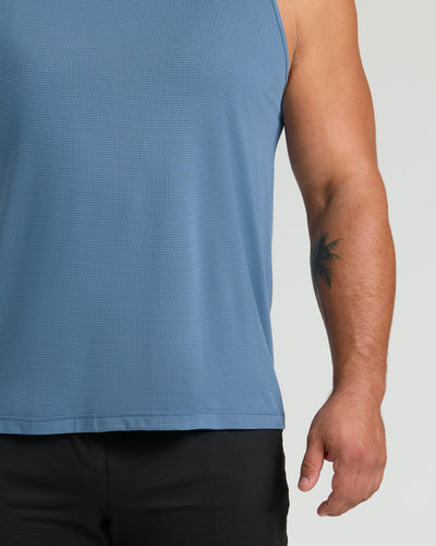 Sleeveless Active Mesh Tank - Fiord