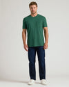 Man wearing Balsam Pocket Crew Tee with jeans and sneakers.
