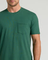 Balsam Pocket Crew Tee with chest pocket, short sleeves.