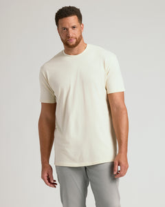 True ClassicMan wearing Alabaster Tall Straight Hem Crew Neck T-Shirt.