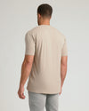 Heather Fennel Tall Straight Hem Crew Neck T-Shirt, viewed from the back.