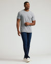 Classic Tall Straight Hem Crew Neck T-Shirt modeled by athletic man.