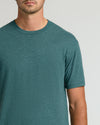 Heather Seafarer Tall Straight Hem Crew Neck T-Shirt on male model.