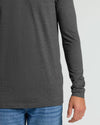 Camiseta larga mangas largas gris carbón jaspeado