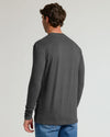 Camiseta larga mangas largas gris carbón jaspeado