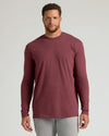 Tall Classic Long Sleeve Crew worn by man, showcasing perfect fit.