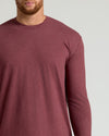 Dark Heather Clovewood Tall Long Sleeve T-Shirt on model torso.