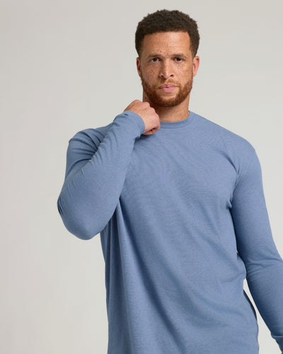 Tall Classic Long Sleeve Crew Neck - Dark Heather Vintage Navy