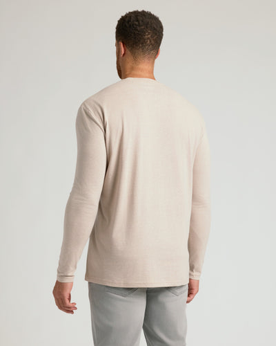 Tall Classic Long Sleeve Crew Neck - Heather Truffle