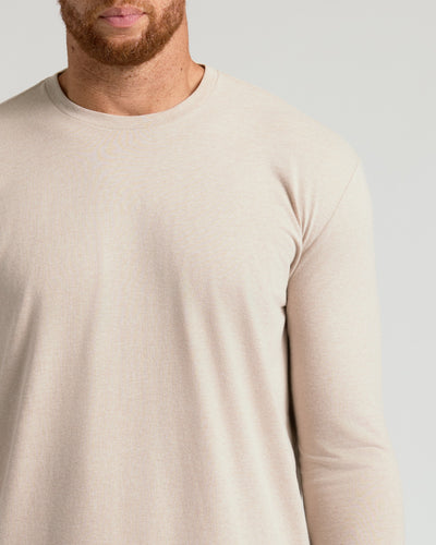 Tall Classic Long Sleeve Crew Neck - Heather Truffle