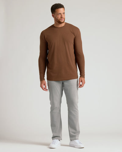 Tall Classic Long Sleeve Crew Neck - Sepiawood