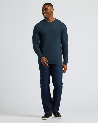 Tall Classic Long Sleeve Crew Neck - Navy