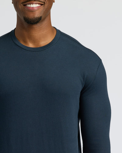 Tall Classic Long Sleeve Crew Neck - Navy