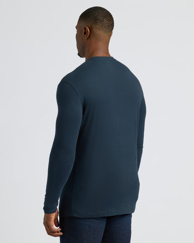 Tall Classic Long Sleeve Crew Neck - Navy