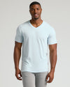 Icicle Tall Classic V-Neck on fit man, showcasing tailored length.