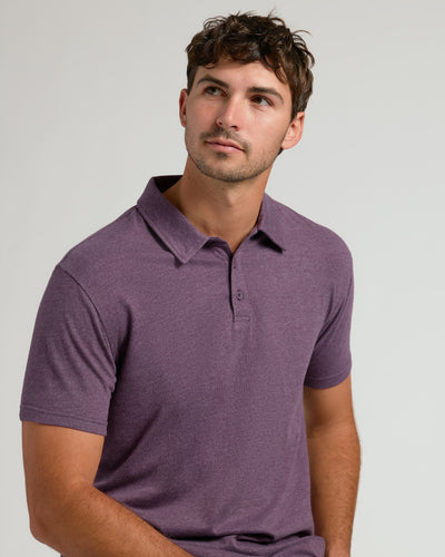 Tall Classic Polo - Dark Heather Plum