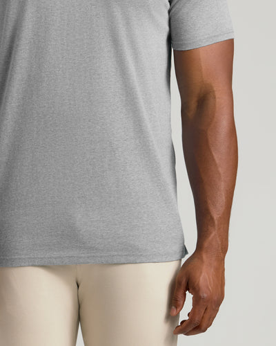 Tall Classic Polo - Heather Gray