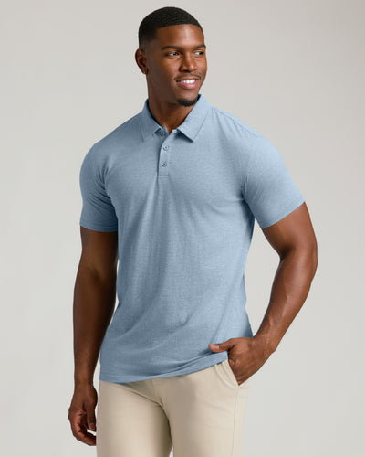 Tall Classic Polo - Heather Indigo