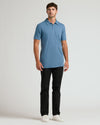 Tall Classic Polo 3-Pack modeled in sky-blue, showcasing a fitted, comfortable design.