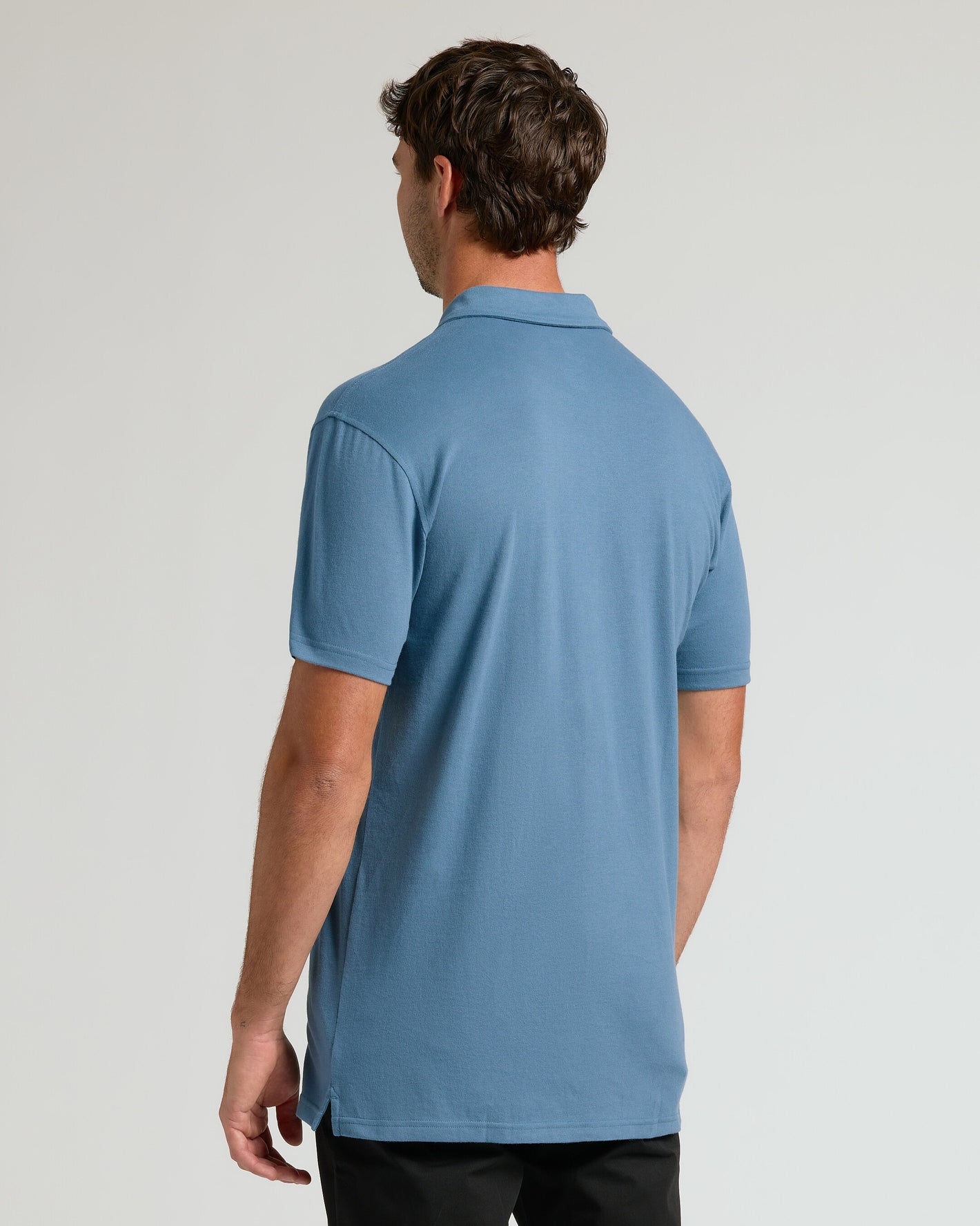 Tall Classic Polo 3-Pack showcased on man from behind, highlighting fit.