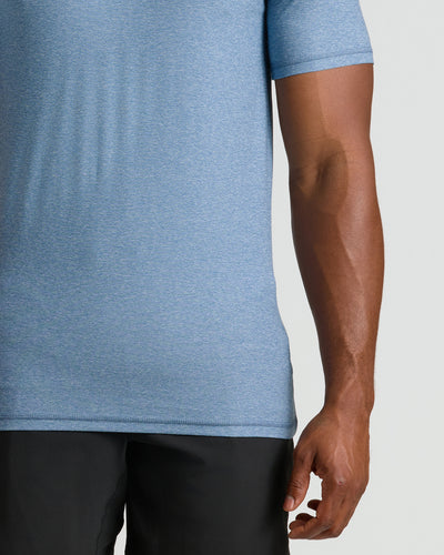 Tall Active Crew Neck - Heather Azul