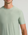 Lichen Tall Active Crew Neck 2.0 on model, cropped upper body.