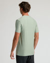Lichen Tall Active Crew Neck 2.0, back view on man.