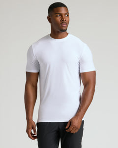 True ClassicBlack & White Tall Active Crew 6-Pack worn by a fit adult male.